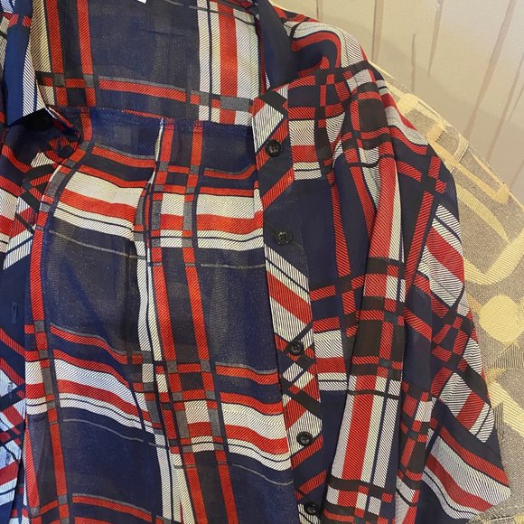 Oversize Light Button Down Shirt - Picture 3 of 4